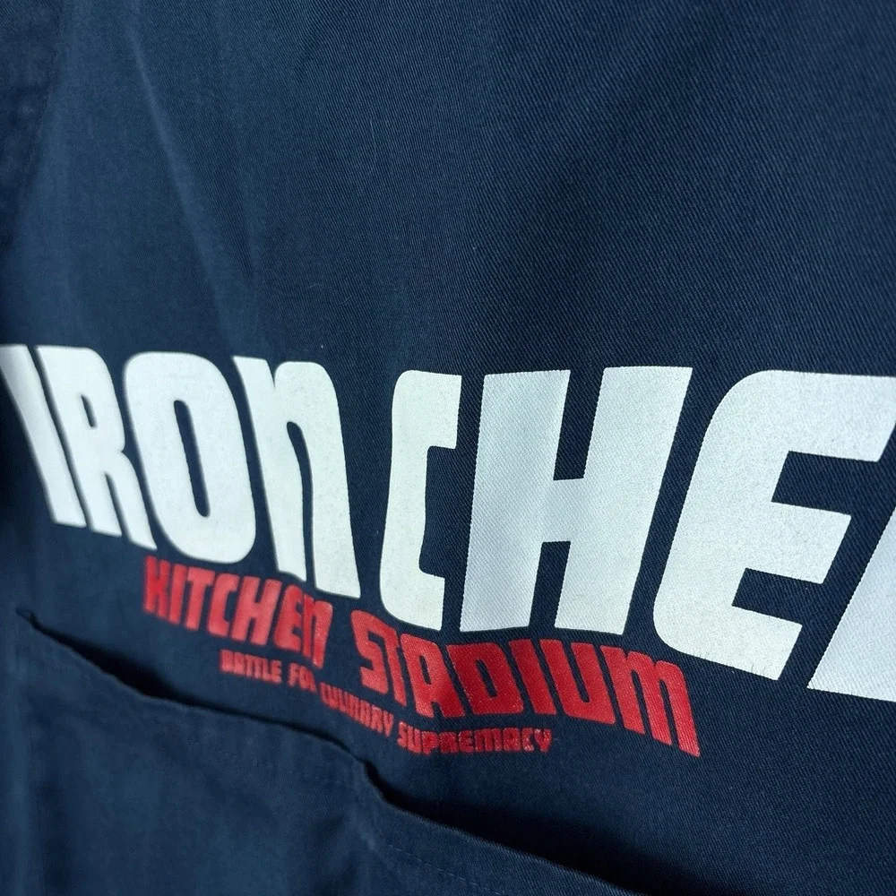 Vintage Iron Chef Food Network Apron Size Small Navy Blue Kitchen Stadium